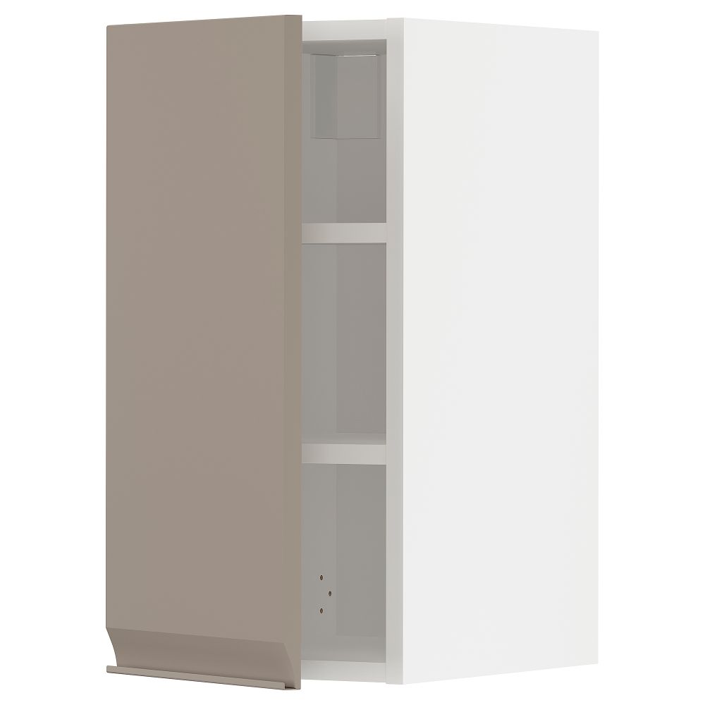 Навесной шкаф с полками, белый, Upplöv матовый темно-бежевый, 30x60 см IKEA METOD МЕТОД 094.926.68 - фото 1