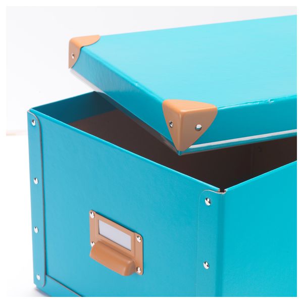 Коробка с крышкой ФЬЕЛЛА, синий - фото 3