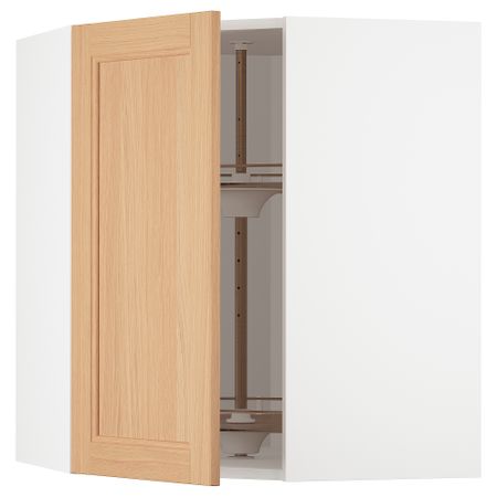 Угловой Навесной шкаф с вращающейся секцией, 68x80 см, белый IKEA METOD МЕТОД 294.390.24