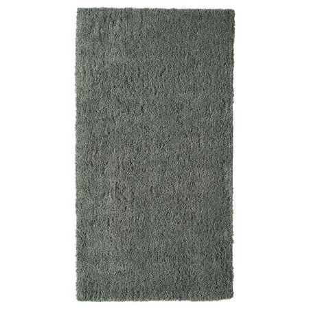 LINDKNUD Ковер, длинный ворс - темно-серый 80x150 см