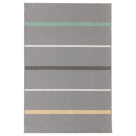 Ковер, короткий ворс, серый, разноцветный 120x180 см IKEA НОРУП 903.914.76