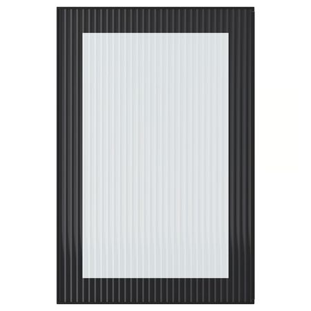 HEJSTA Стеклянная дверь - антрацит/рифленое стекло 40x60 см
