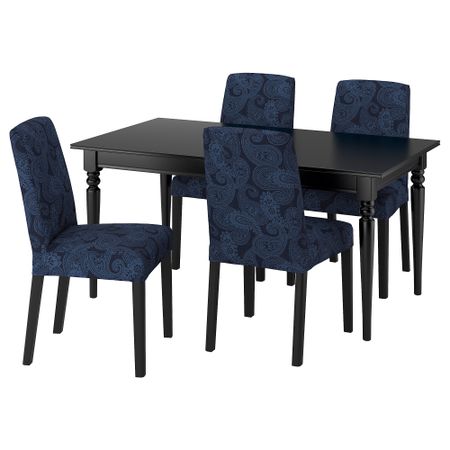 Стол и 4 стула IKEA INGATORP ИНГАТОРП, BERGMUND БЕРГМУНД 195.747.53