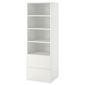 SMÅSTAD / PLATSA Стеллаж - белый белый/с 2 ящиками 60x57x181 см