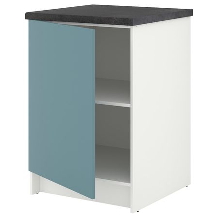 Напольный шкаф с дверью, глянцевый/синяя бирюза 60 см IKEA KNOXHULT КНОКСХУЛЬТ 404.879.66