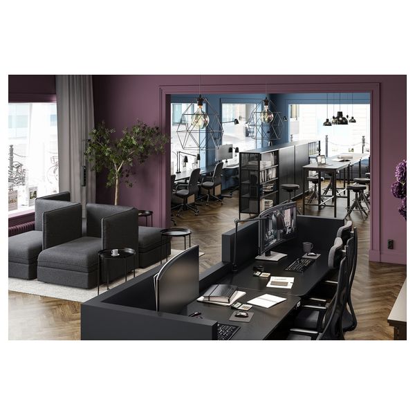 Стол-трансформер, 120x80 см, ясеневый шпон, черная морилка, черный IKEA BEKANT БЕКАНТ 692.822.19 - фото 4