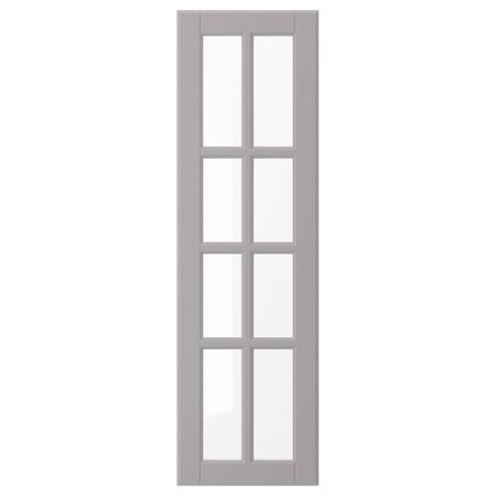 Стеклянная дверь, серый, 30x100 см IKEA BODBYN БУДБИН 104.850.30