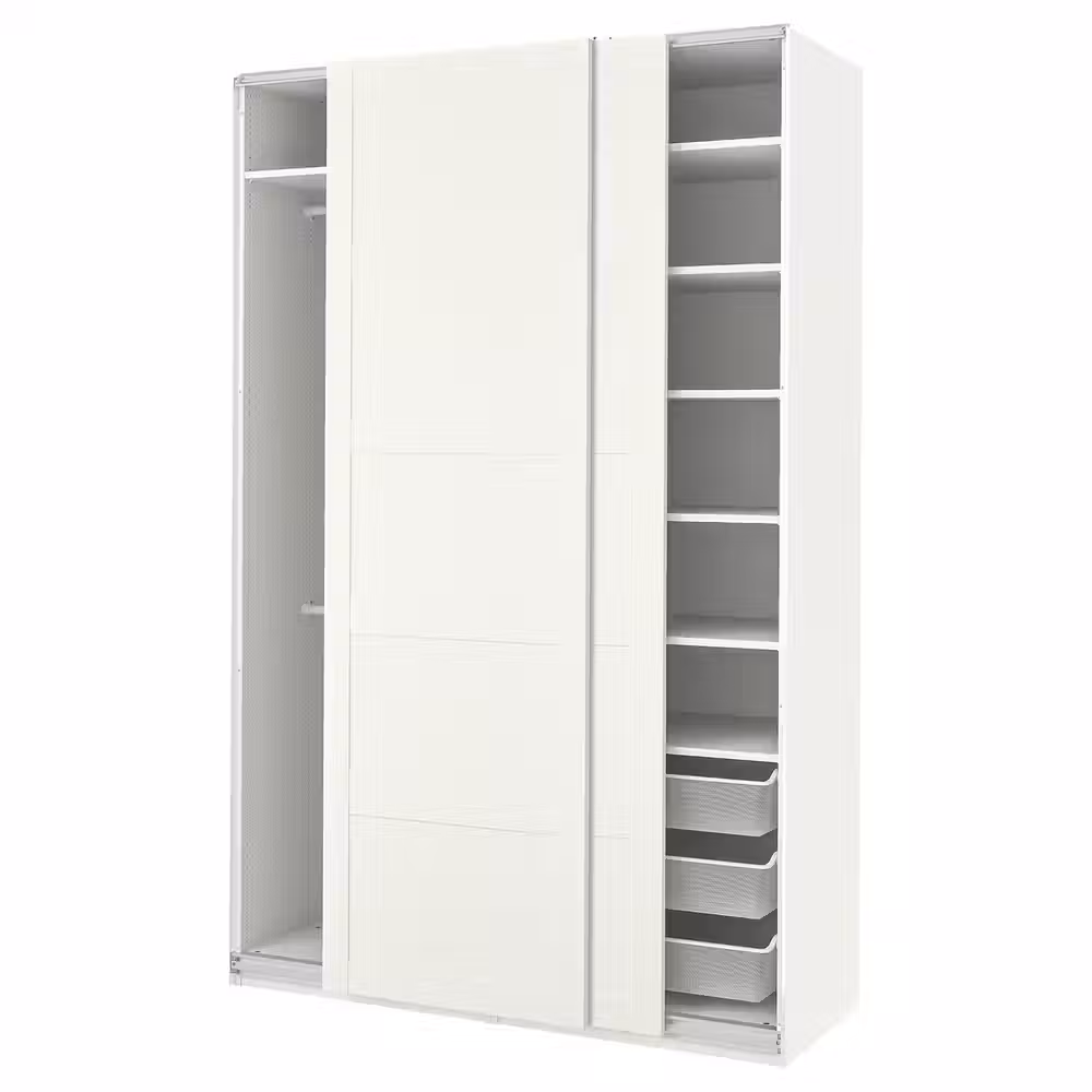 PAX / BERGSBO Гардероб - белый/белый 150x66x236 см - фото 1