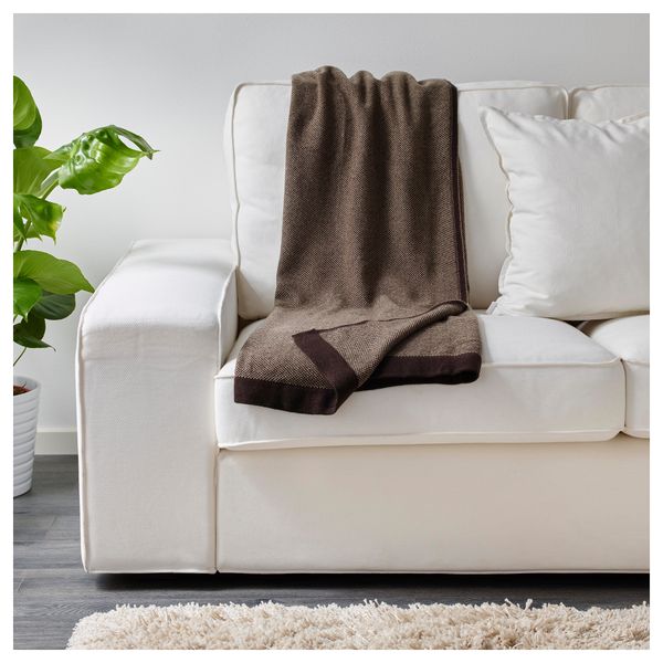 Плед ХЕНРИКА, светло-коричневый (120x180 см) - фото 3