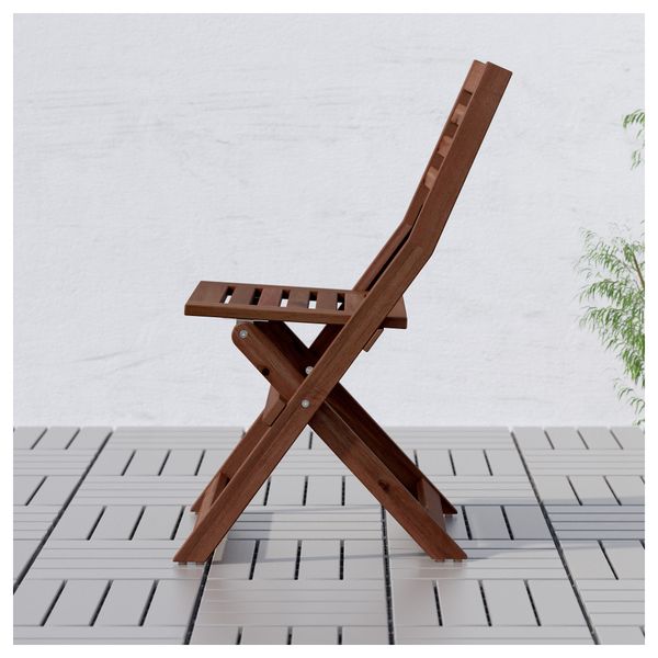 Садовый стул ЭПЛАРО, складной коричневый коричневая морилка - фото 2