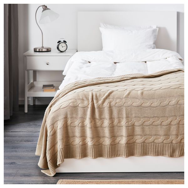 Плед УРСУЛА, бежевый (120x180 см) - схема-чертеж с размерами