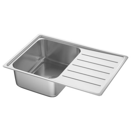 Одинарная врезная мойка с крылом, 69x47 cm IKEA VATTUDALEN ЛЕН ВАТТУДАЛЕН 303.522.70
