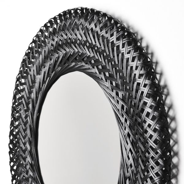 Зеркало, бамбук/черный 50 см IKEA RISBYGD РИСБЮГД 804.704.45 - схема-чертеж с размерами