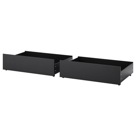 Ящик для высокого каркаса кровати, черно-коричневый 200 см IKEA MALM МАЛЬМ 403.691.47