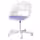 LOBERGET / MALSKÄR Рабочий стул + подушка - белый/сиреневый