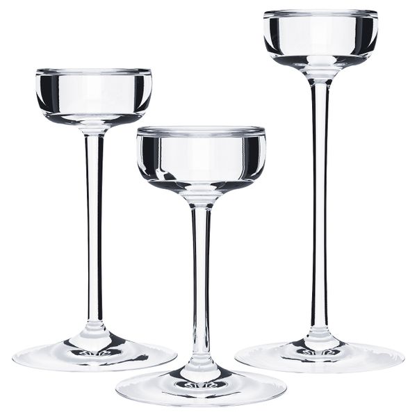 Набор подсвечников, 3штуки, прозрачное стекло IKEA БЛОМСТЭР 404.079.36 - фото 1