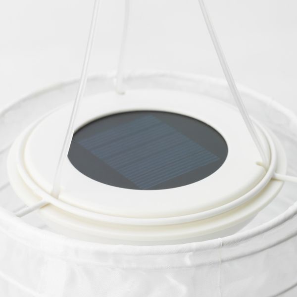 Подвесная светодиодная лампа, для сада/белый 35 см IKEA СОЛВИДЕН 604.547.76 - фото 1