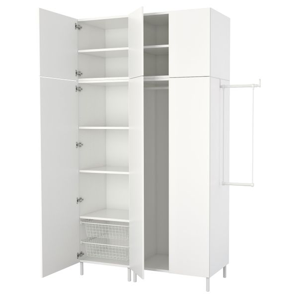 Гардероб, белый/Фоннес белый 175-200x57x251 см IKEA OPPHUS ОПХУС 592.401.64 - фото 1
