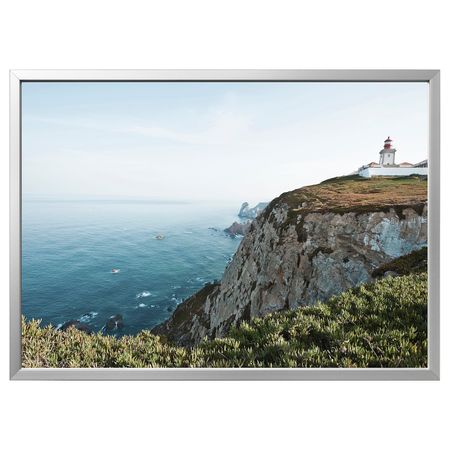 Картина с рамой, Мыс Рока, Португалия/цвет алюминия 140x100 см IKEA BJÖRKSTA БЬЁРКСТА 194.259.04