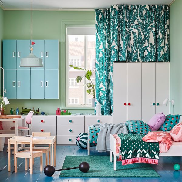 Ткань, белый, бирюзовый 150 см IKEA UGGLEMOTT УГГЛЕМОТТ 904.648.30 - схема-чертеж с размерами