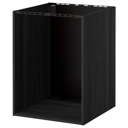 Напольный шкаф для встроенная духовки/мойки, под дерево черный 60x60x80 см IKEA МЕТОД 503.679.25