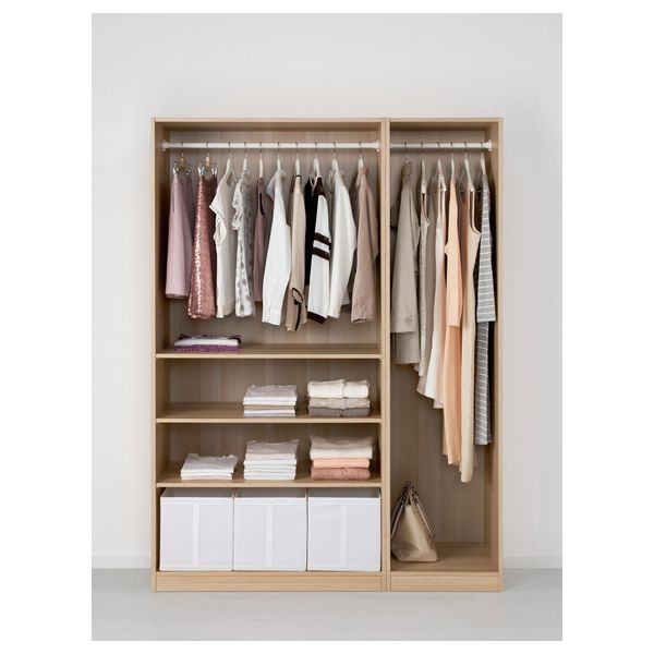 Гардероб, под беленый дуб, 150x58x201 см IKEA PAX ПАКС 491.283.75 - фото 1