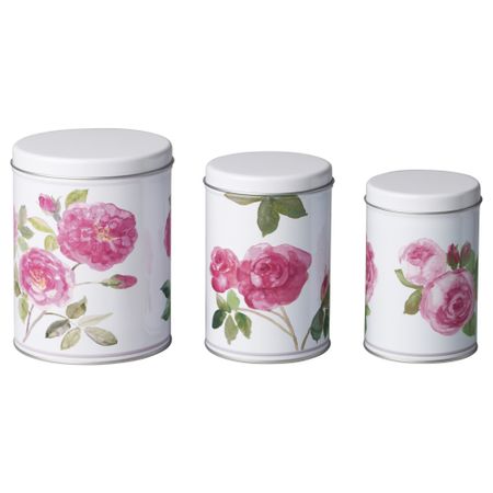 Набор емкостей, 3 штуки ТРИП, роза