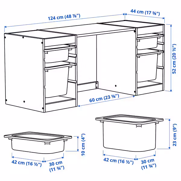IKEA, дополнительный ракурс - схема-чертеж с размерами