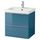 Шкаф для раковины с 2 ящиками ГОДМОРГОН / ОДЕНСВИК, глянцевый бирюзовый (60x49x64 см)