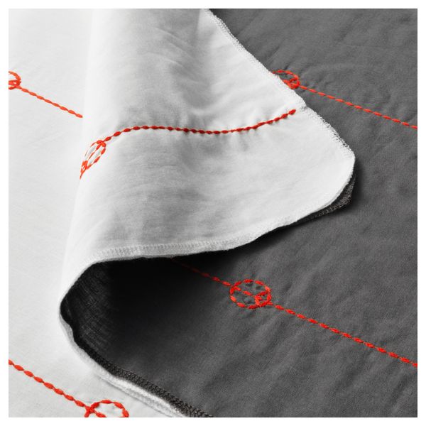Плед АНВЭНДБАР, серый/белый (130x170 см) - схема-чертеж с размерами