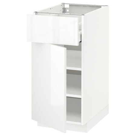 Напольный шкаф с ящиком/дверцей, белый/Рингульт белый 40x60 см IKEA METOD МЕТОД / MAXIMERA МАКСИМЕРА 294.468.59