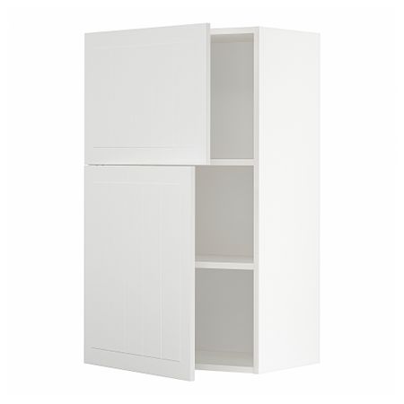Навесной шкаф с полками, 2 дверцы, белый, Stensund белый, 60x100 см IKEA METOD МЕТОД 894.577.41