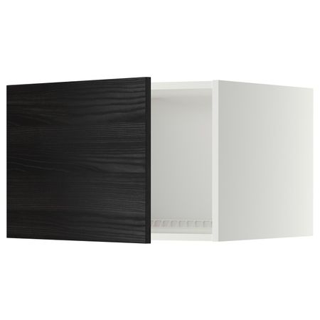 Верхний шкаф на холодильник/морозильн, белый, Тингсрид черный 60x40 см IKEA МЕТОД 392.245.32