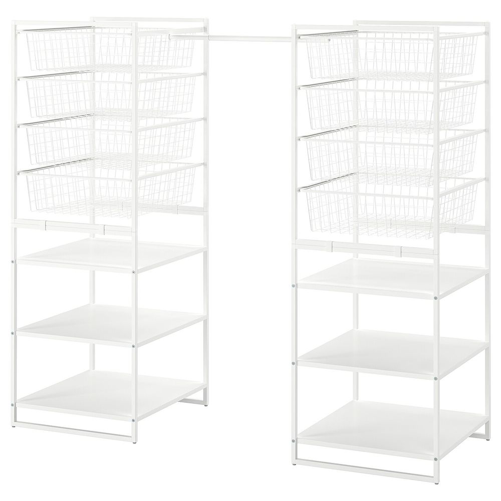 Гардероб, комбинация, белый 142-178x51x139 см IKEA JONAXEL ЙОНАКСЕЛЬ 093.175.56 - фото 1