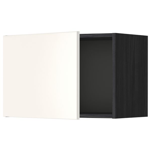 Шкаф навесной МЕТОД, черный, Веддинге белый - схема-чертеж с размерами