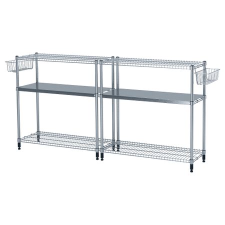 2 секции полок, 211x36x94 см IKEA OMAR ОМАР 392.790.44