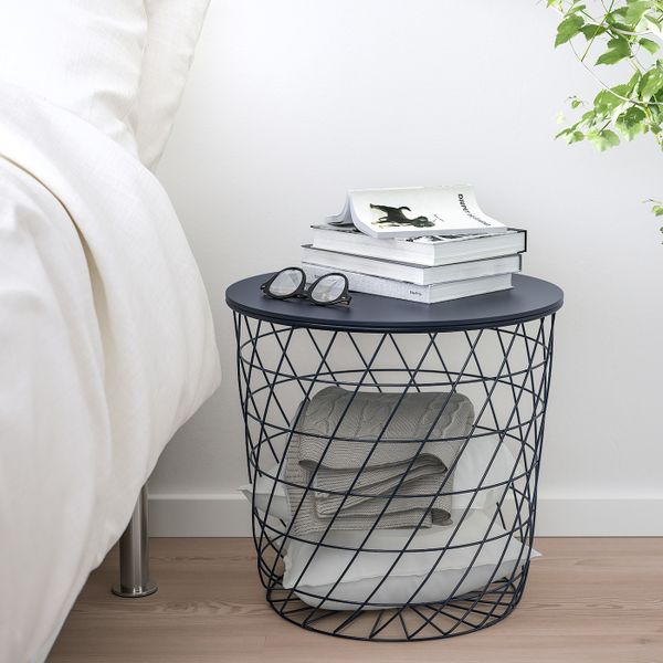 Столик с отделениями для хранения, темно-синий 44 см IKEA КВИСТБРУ 804.333.73 - фото 5