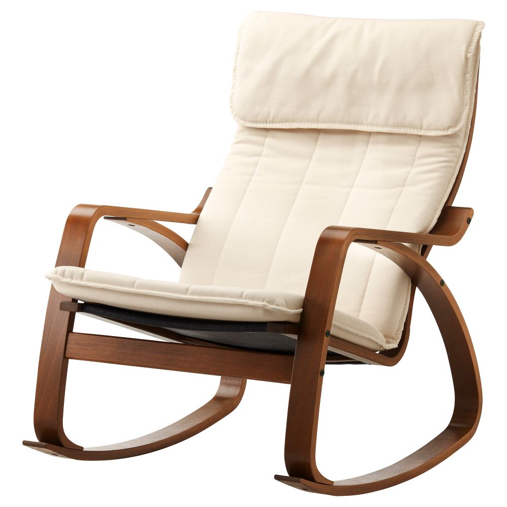 Кресло-качалка ПОЭНГ, классический коричневый, Ранста неокрашенный - фото 1