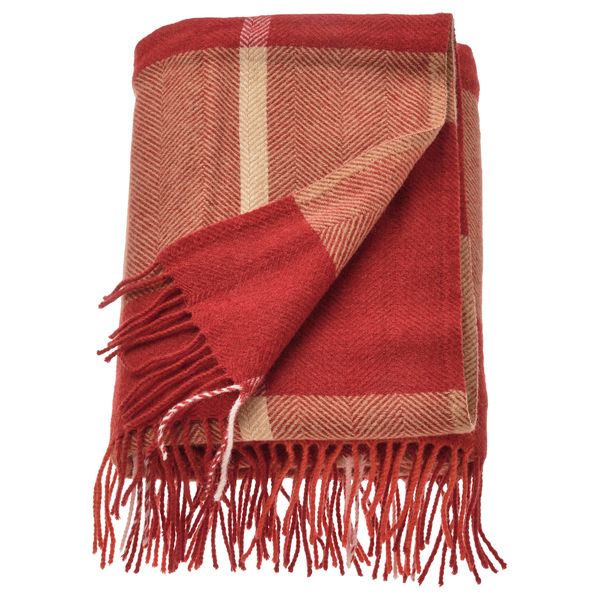 Плед, красный, 130x170 см IKEA MYRULL 005.634.86 - фото 1