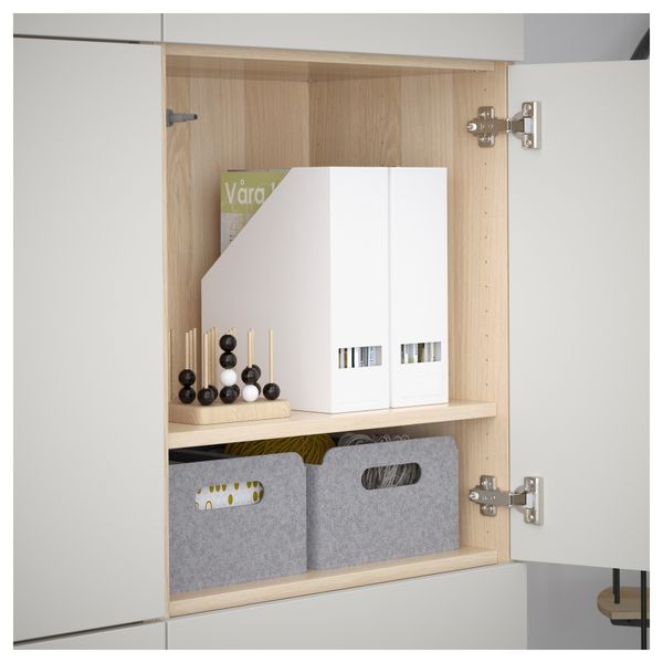 Комбинация для хранения с дверцами БЕСТО, под беленый дуб, Лаппвикен светло-серый (120x40x192 см) - схема-чертеж с размерами