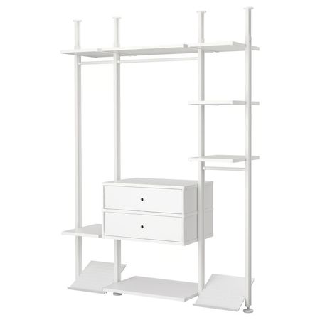 ELVARLI Гардероб, комбинация - белый 178x51x222-350 см