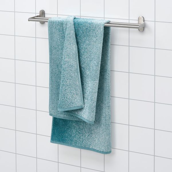 Банное полотенце, белый, бирюзовый 70x140 см IKEA NYCKELN НЮККЕЛЬН 304.943.16 - схема-чертеж с размерами