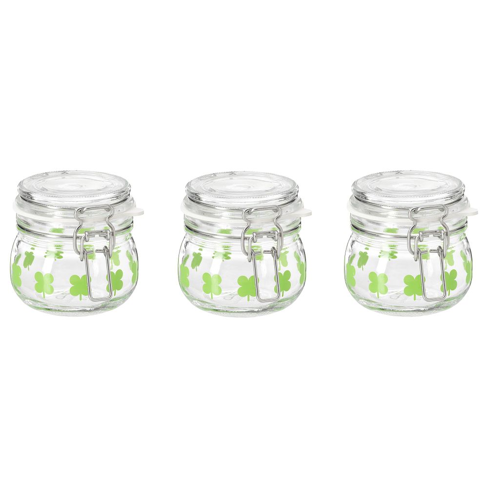 Банка с крышкой СОММАР 2019, стекло, с рисунком зеленый (13 сл) - фото 1