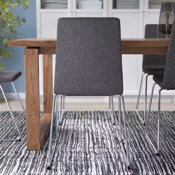 LILLÅNÄS ЛИЛЛОНЭС Стул - хромированный/Gunnared темно-серый - фото 5