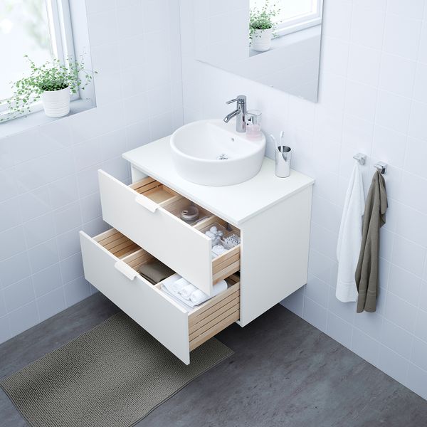 Шкаф под раковину, столешница 45, раковина, 82x49x74 cm IKEA GODMORGON ГОДМОРГОН, TOLKEN ТОЛКЕН, TÖRNVIKEN ТОРНВИКЕН 893.087.51 - фото 3