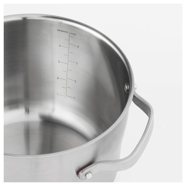 Кастрюля с крышкой СЕНСУЭЛЛ, нержавеющ сталь (5.5 л) - схема-чертеж с размерами