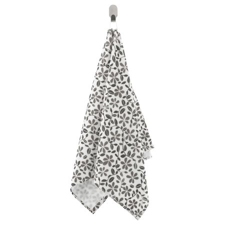 Полотенце, белый, серый 50x100 см IKEA JUVELBLOMMA ЮВЕЛЬБЛОММА 104.555.99