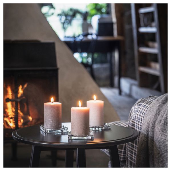 Ароматическая формовая свеча, 30 ч, Костер, серый IKEA ENSTAKA 105.022.61 - фото 4