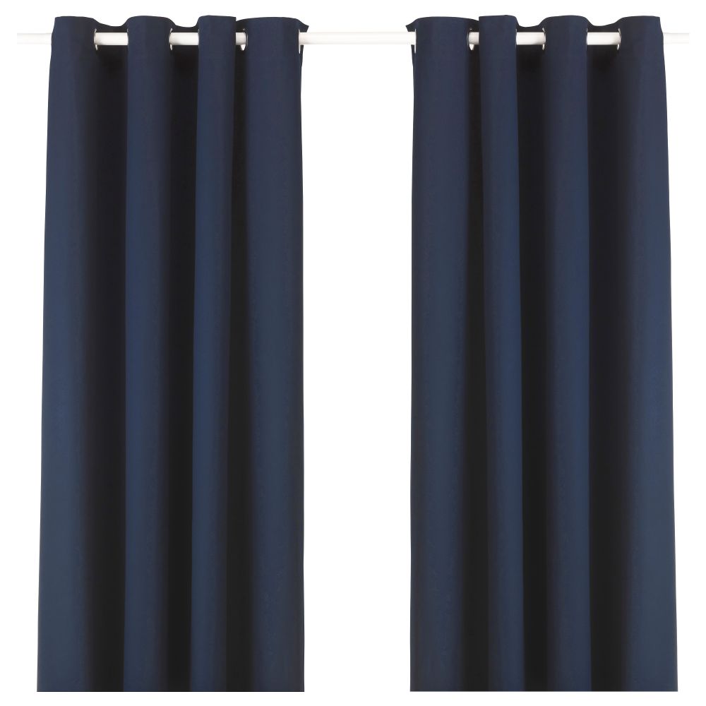 Гардины, 1 пара МЕРЕТЕ, синий (145x300 см) - схема-чертеж с размерами