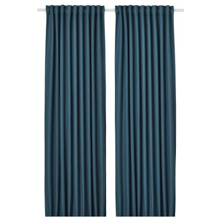 Затемняющие гардины, 2 шт., синий, 145x300 см IKEA ANNAKAJSA АННАКАЙСА 904.629.92